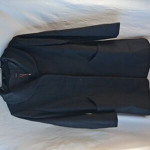 Quince Italian Wool Cocoon Black Coat Size L